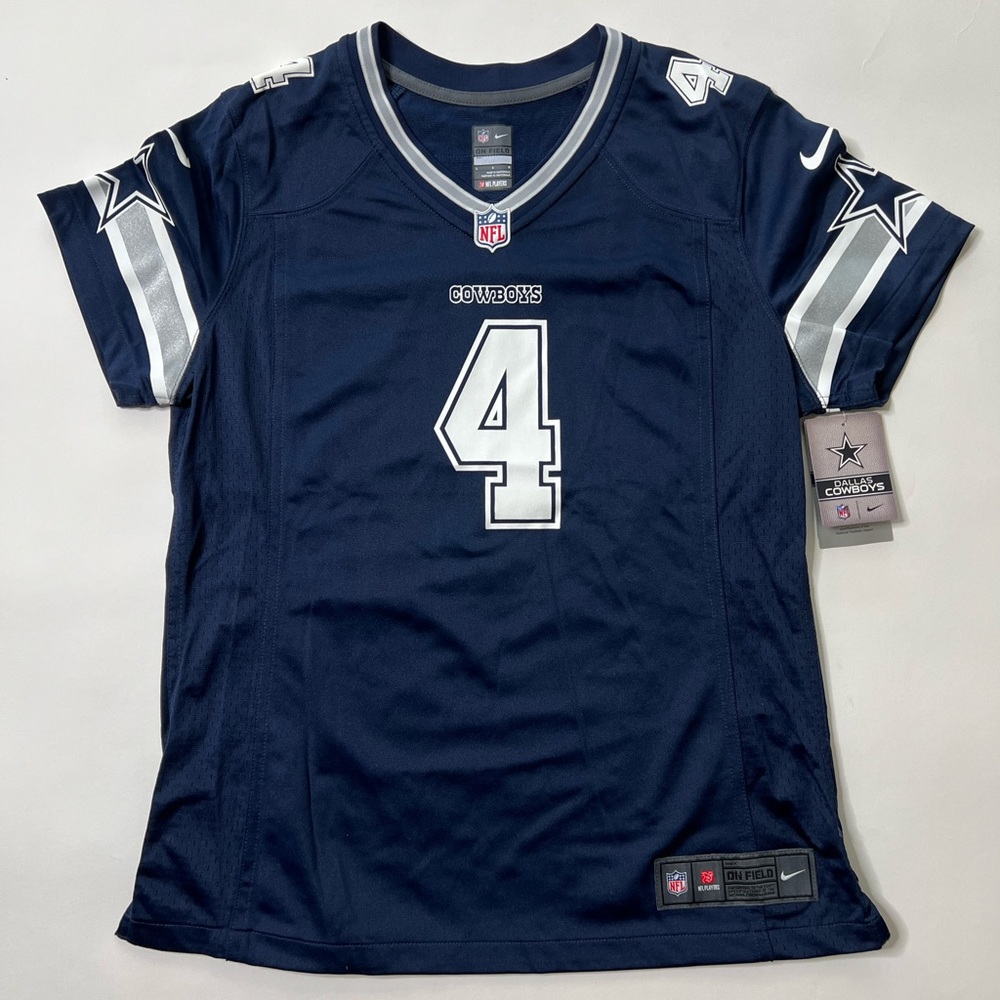 Navy Blue Dallas Cowboys Dak Prescott Jersey NFL Women’s Football Game Day Nike